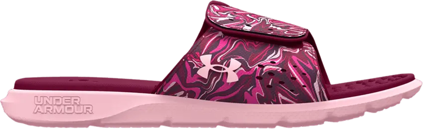  Under Armour Ignite Pro Graphic Strap Slide GS &#039;Charged Cherry Marble&#039;