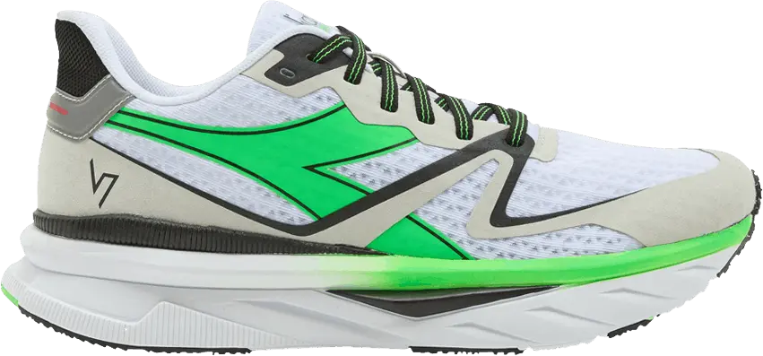  Diadora Atomo V7000 &#039;White Green Fluorescent&#039;