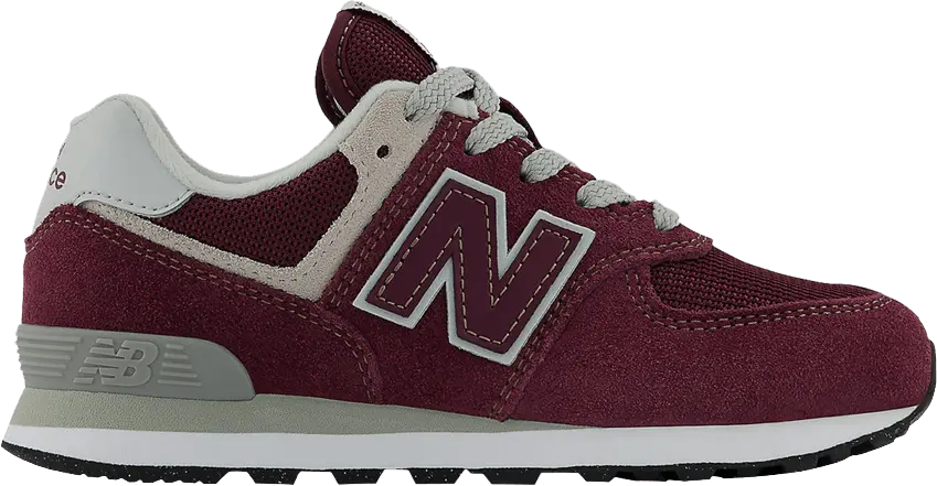  New Balance 574 Little Kid Wide &#039;Core Pack - Burgundy&#039;