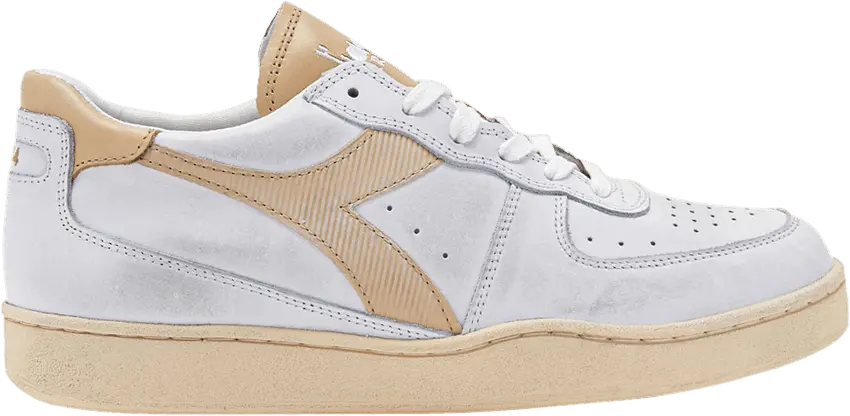  Diadora Mi Basket Low Used &#039;White Beige&#039;