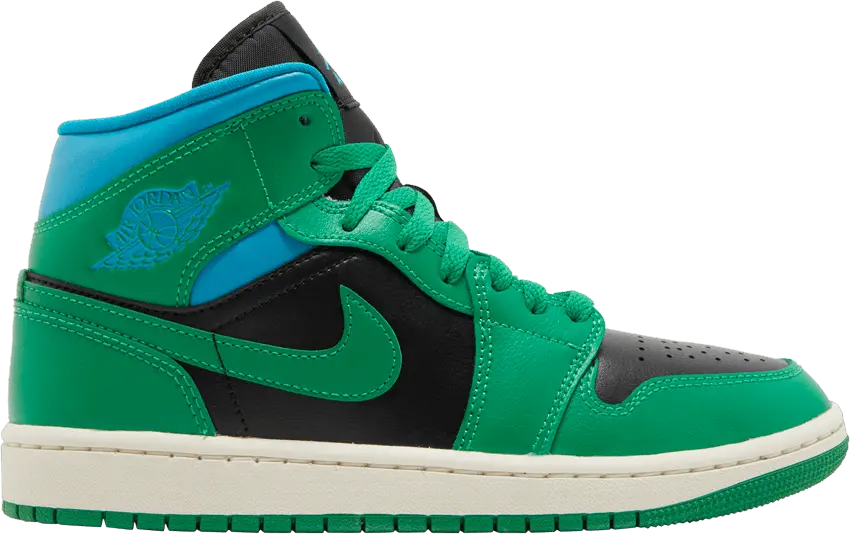  Jordan 1 Mid Lucky Green Aquatone (Women&#039;s)