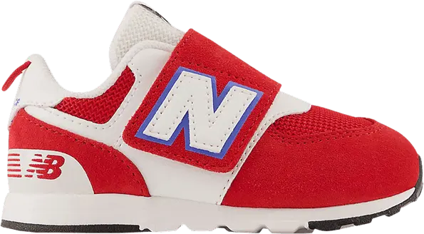  New Balance 574 New-B Hook &amp; Loop Toddler Wide &#039;Team Red&#039;