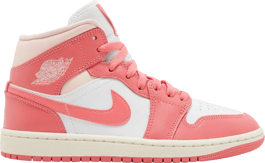  Jordan 1 Mid Strawberries and Cream (Women&#039;s)