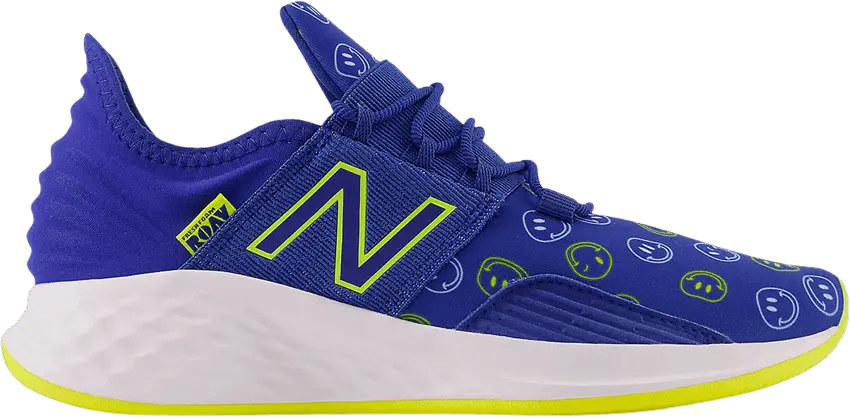  New Balance Fresh Foam Roav Little Kid &#039;Team Royal Smiley&#039;