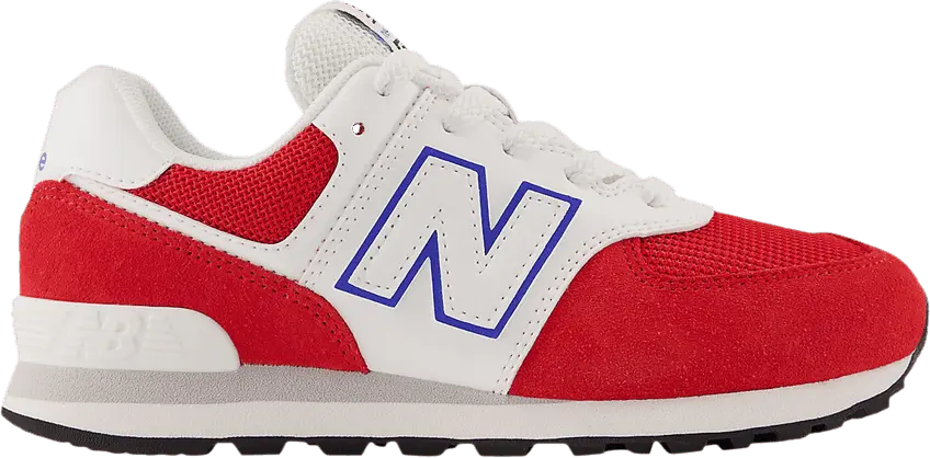  New Balance 574 Little Kid Wide &#039;Team Red White&#039;