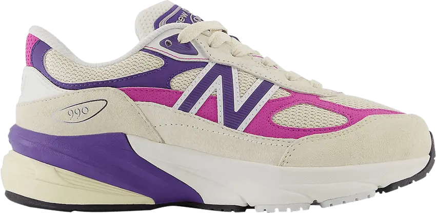  New Balance Teddy Santis x 990v6 Big Kid Wide &#039;Macadamia Nut Magenta&#039;