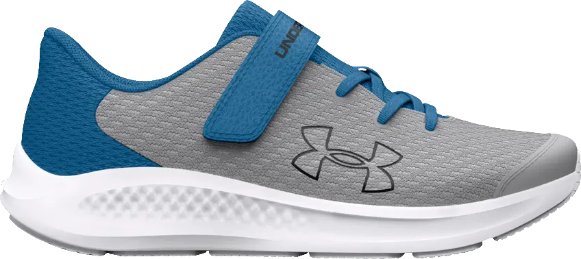 Under Armour Pursuit 3 AC PS &#039;Big Logo - Mod Grey Cosmic Blue&#039;