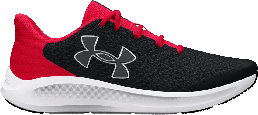  Under Armour Charged Pursuit 3 GS &#039;Big Logo - Black Red&#039;