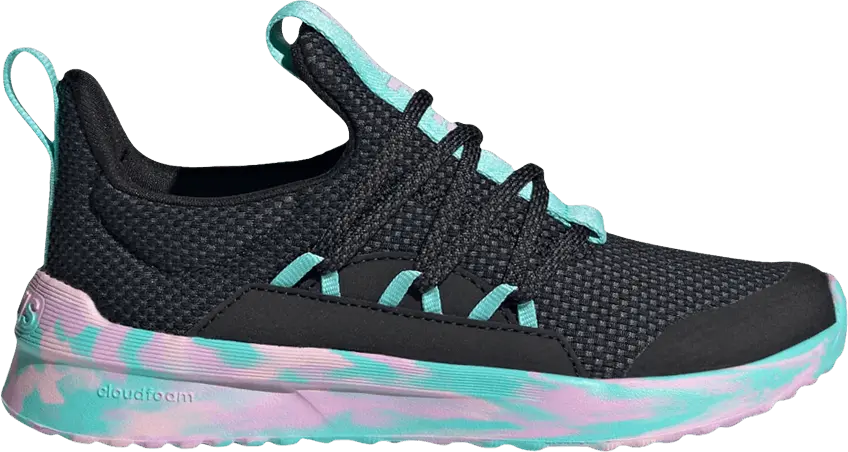  Adidas Lite Racer Adapt 5.0 J &#039;Black Flash Aqua Camo&#039;