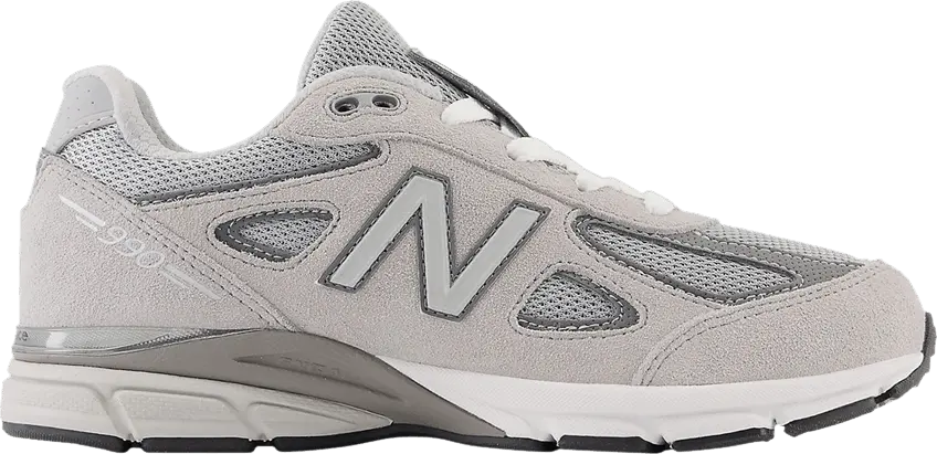  New Balance 990v4 Big Kid Wide &#039;Kool Grey Silver Filigree&#039;