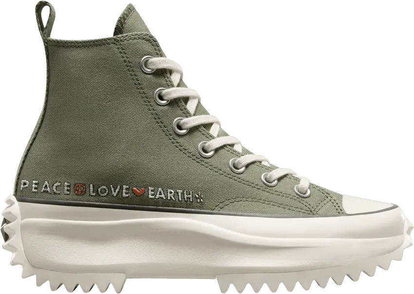  Converse Run Star Hike Platform High &#039;Peace, Love, Earth&#039;