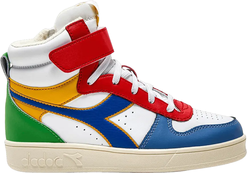  Diadora Magic Basket Mid Little Kid &#039;Primary Colorblock&#039;