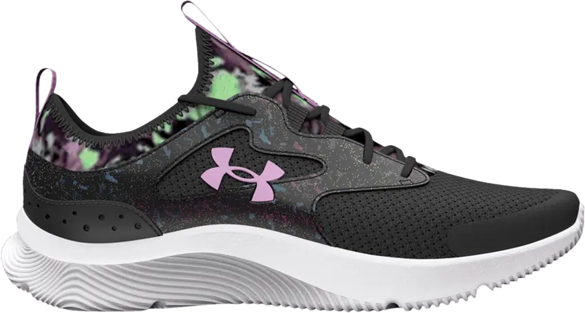  Under Armour Infinity 2.0 Printed GS &#039;Jet Grey Fresh Orchid&#039;