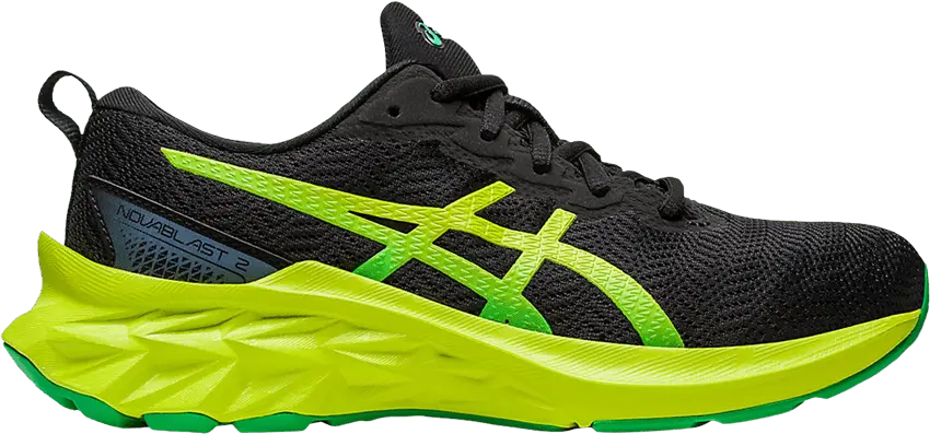  Asics Novablast 2 GS &#039;Black Lime Zest&#039;