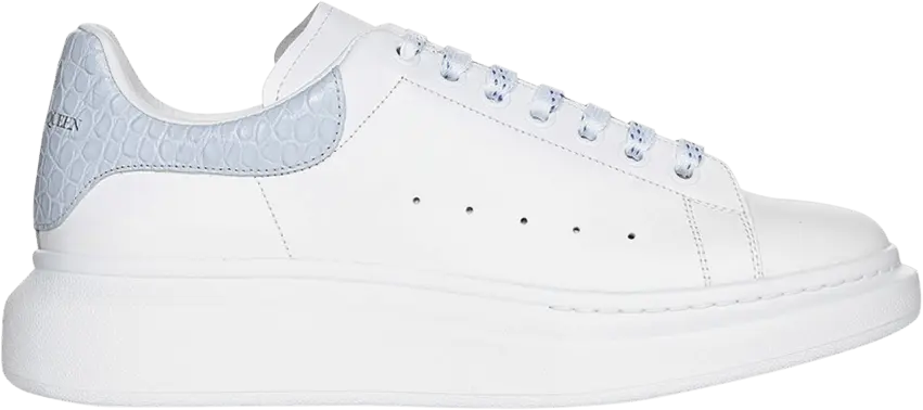  Alexander Mcqueen Alexander McQueen Oversized White Light Blue Croc