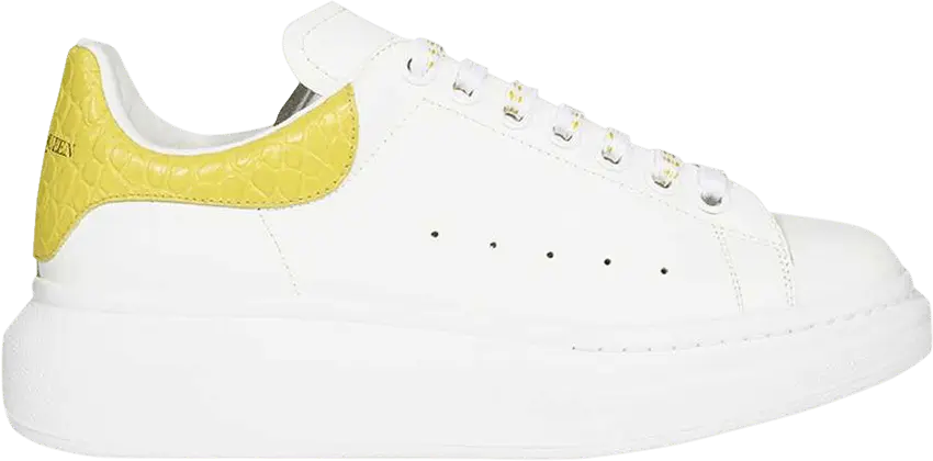  Alexander Mcqueen Alexander McQueen Oversized White Yellow Croc