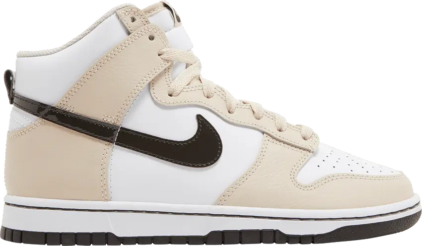  Nike Dunk High White Sanddrift Brown (Women&#039;s)