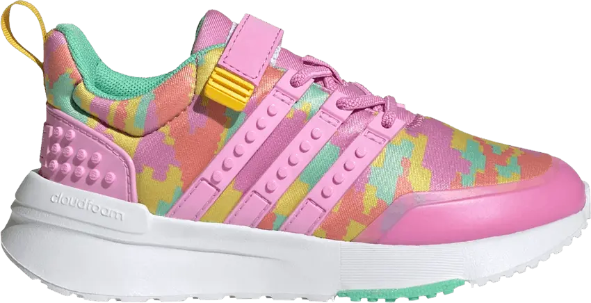 Adidas LEGO x Racer TR21 EL Little Kid &#039;Digi Camo - Bliss Orchid&#039;