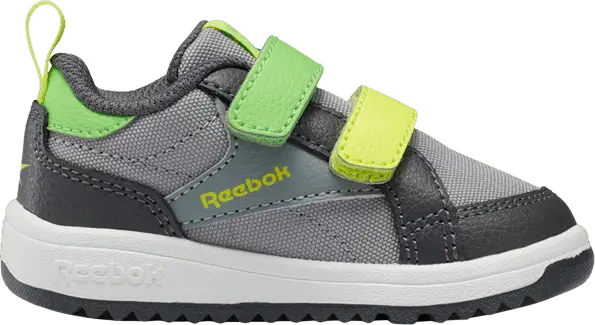  Reebok Weebok Clasp Low Infant &#039;Grey Solar Acid Yellow&#039;