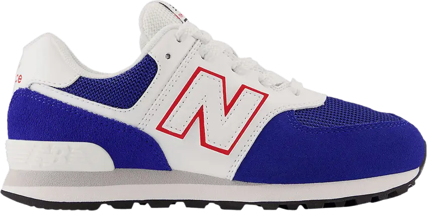  New Balance 574 Little Kid Wide &#039;Team Royal White&#039;