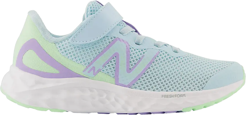  New Balance Fresh Foam Arishi v4 Bungee Lace Top Strap Little Kid &#039;Blue Lilac Glow&#039;