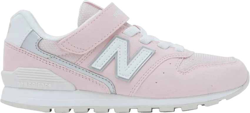  New Balance 996 Bungee Lace Top Strap Big Kid Wide &#039;Rose Pink White&#039;