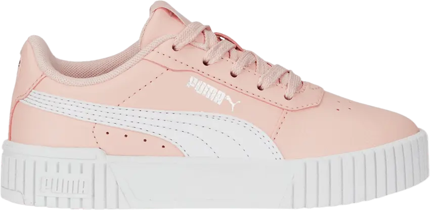  Puma Carina 2.0 Little Kid &#039;Rose Dust White&#039;