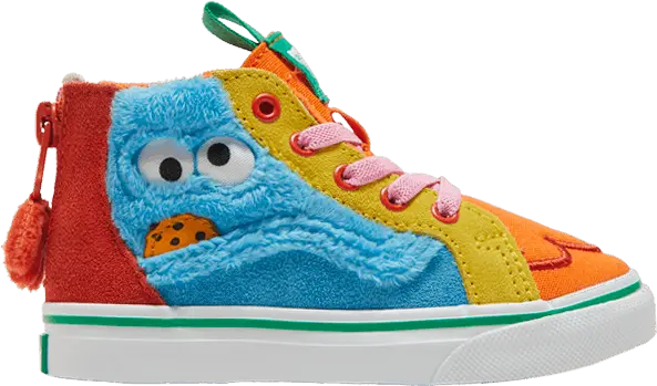  Vans Sesame Street x Sk8-Hi Zip Toddler &#039;Cookie Monster&#039;