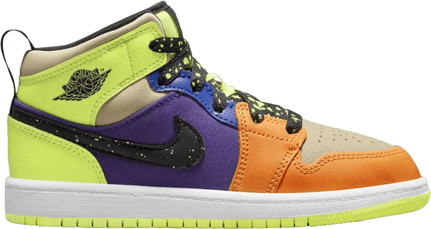  Jordan 1 Mid SE Volt Vivid Orange (PS)