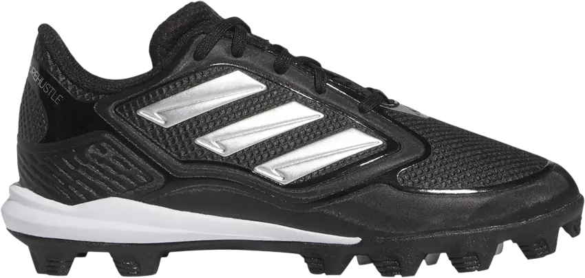  Adidas PureHustle 3 MD J &#039;Black Silver Metallic&#039;