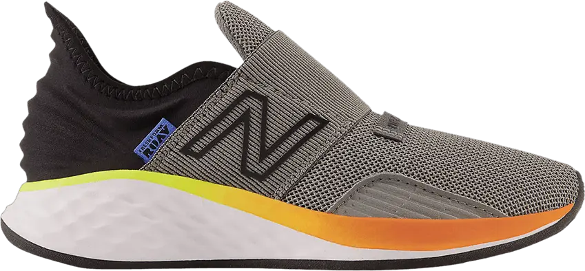  New Balance Fresh Foam Roav Slip-On Little Kid Wide &#039;Harbor Grey Pineapple&#039;