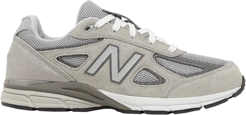  New Balance 990v4 Big Kid &#039;Kool Grey Silver Filigree&#039;