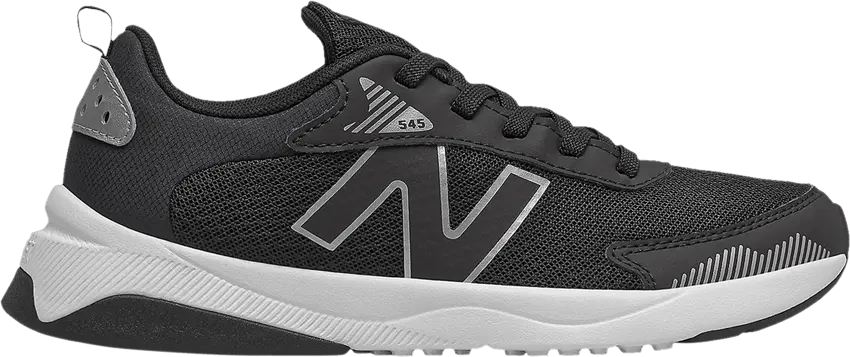 New Balance 545 Big Kid Wide &#039;Black Silver Metallic&#039;