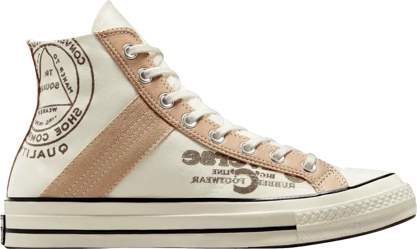  Converse Chuck 70 Leather Overlay High &#039;Egret Champagne Tan&#039;