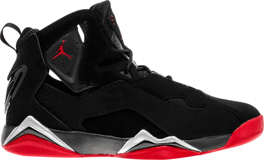  Jordan True Flight Black/Gym Red-Metallic Silver