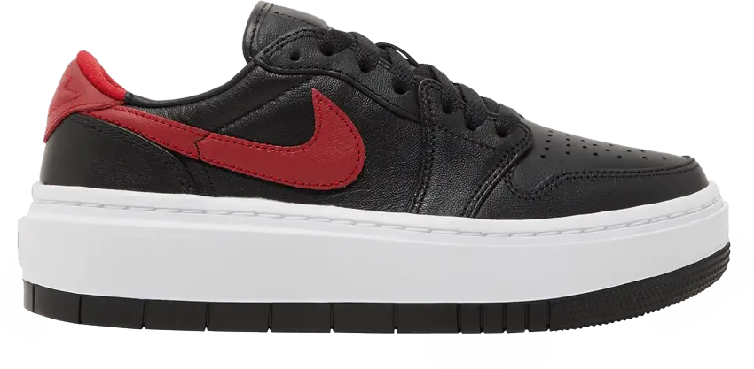  Jordan 1 Elevate Low Black Gym Red White (Women&#039;s)