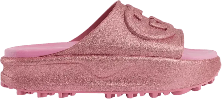  Gucci Wmns Slide Sandal &#039;Interlocking G - Metallic Rose Pink&#039;