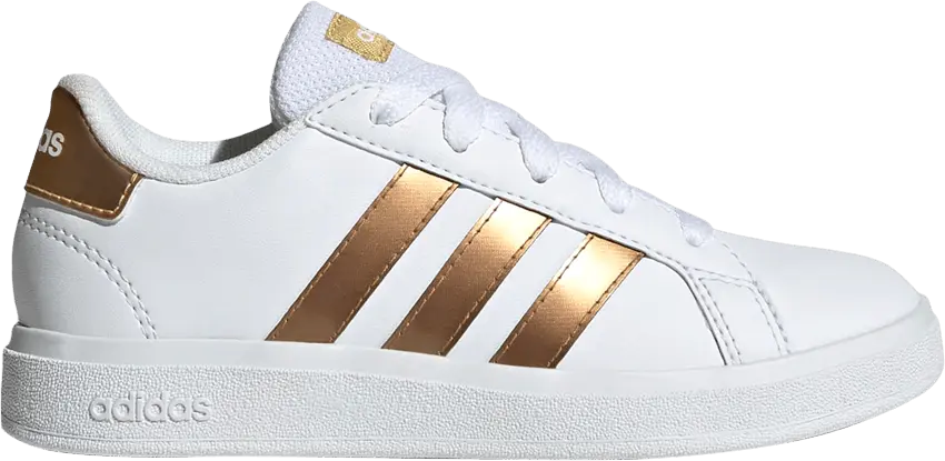  Adidas Grand Court J &#039;White Matte Gold&#039;