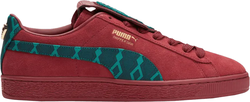  Puma Dapper Dan x Suede &#039;Jacquard Print - Intense Red&#039;
