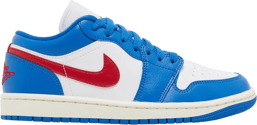  Jordan 1 Low Sport Blue Gym Red (Women&#039;s)