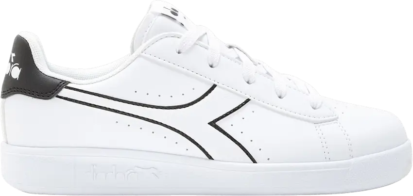  Diadora Game P Big Kid &#039;White Outlined Black&#039;