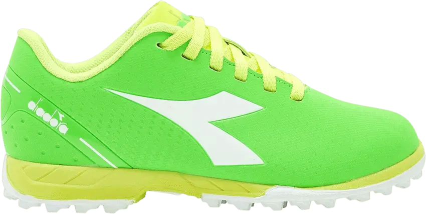  Diadora Pichichi 5 TF Big Kid &#039;Green Fluorescent White&#039;