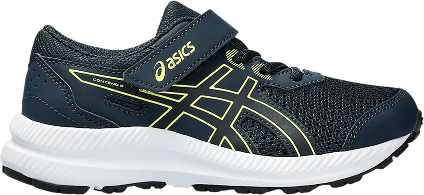  Asics Contend 8 PS &#039;French Blue Glow Yellow&#039;