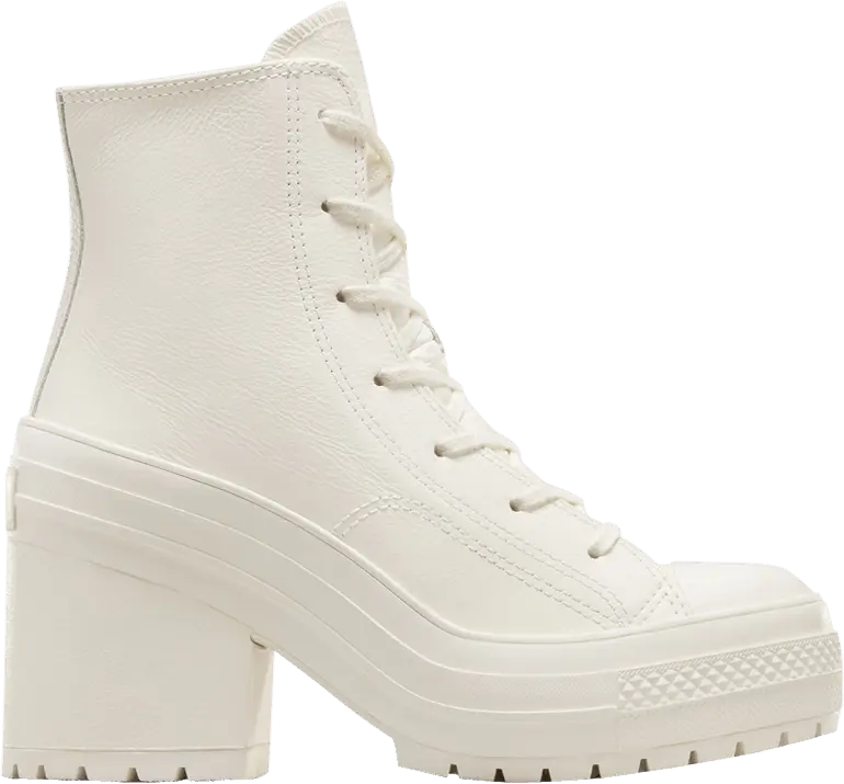  Converse Wmns Chuck 70 De Luxe Heel Leather High &#039;Egret&#039;