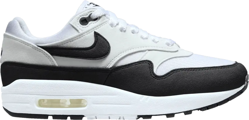  Nike Air Max 1 White Black Neutral Grey (Women&#039;s)