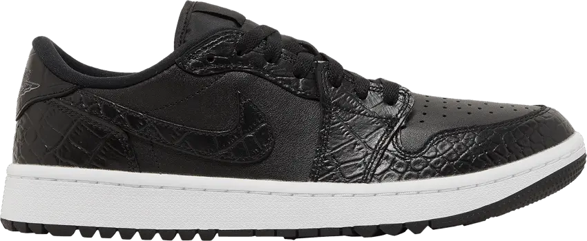  Jordan 1 Retro Low Golf Black Croc