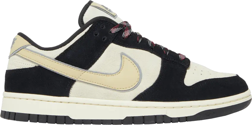 Nike Dunk Low LX Black Suede Team Gold (Women&#039;s)