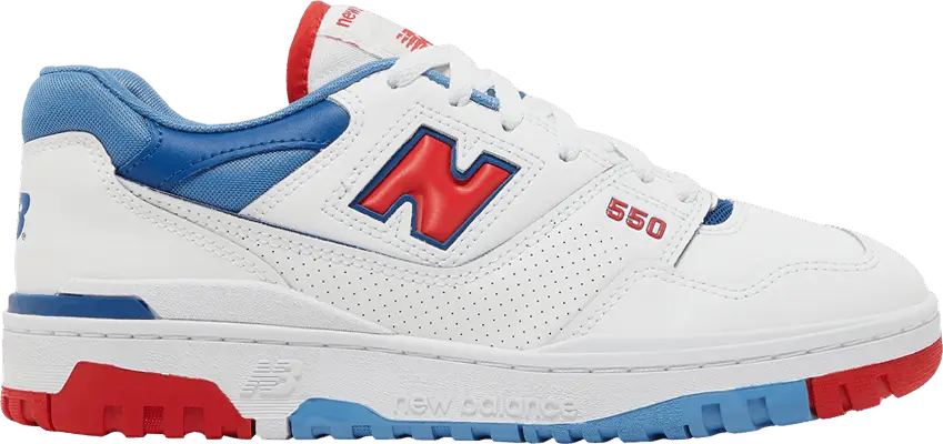  New Balance 550 White True Red Atlantic Blue