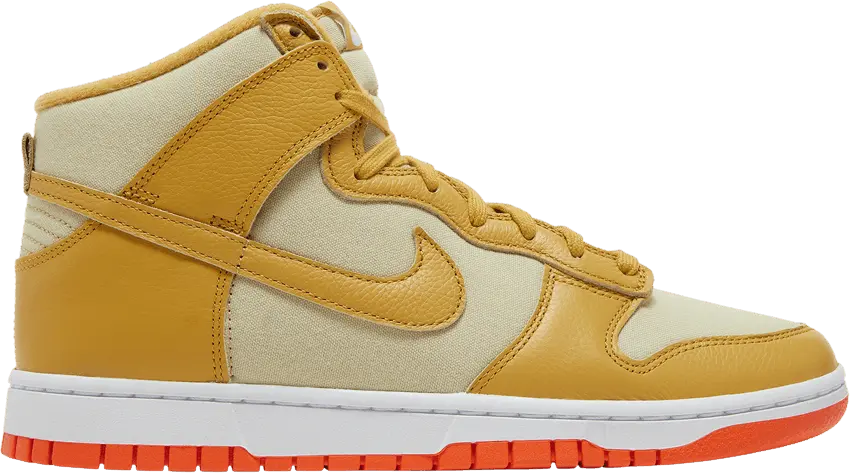  Nike Dunk High Wheat Gold Safety Orange