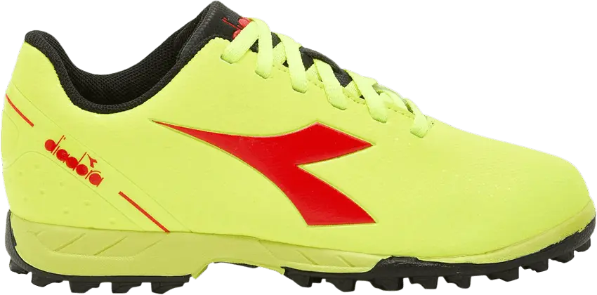  Diadora Pichichi 5 TF Big Kid &#039;Yellow Fluorescent Red&#039;